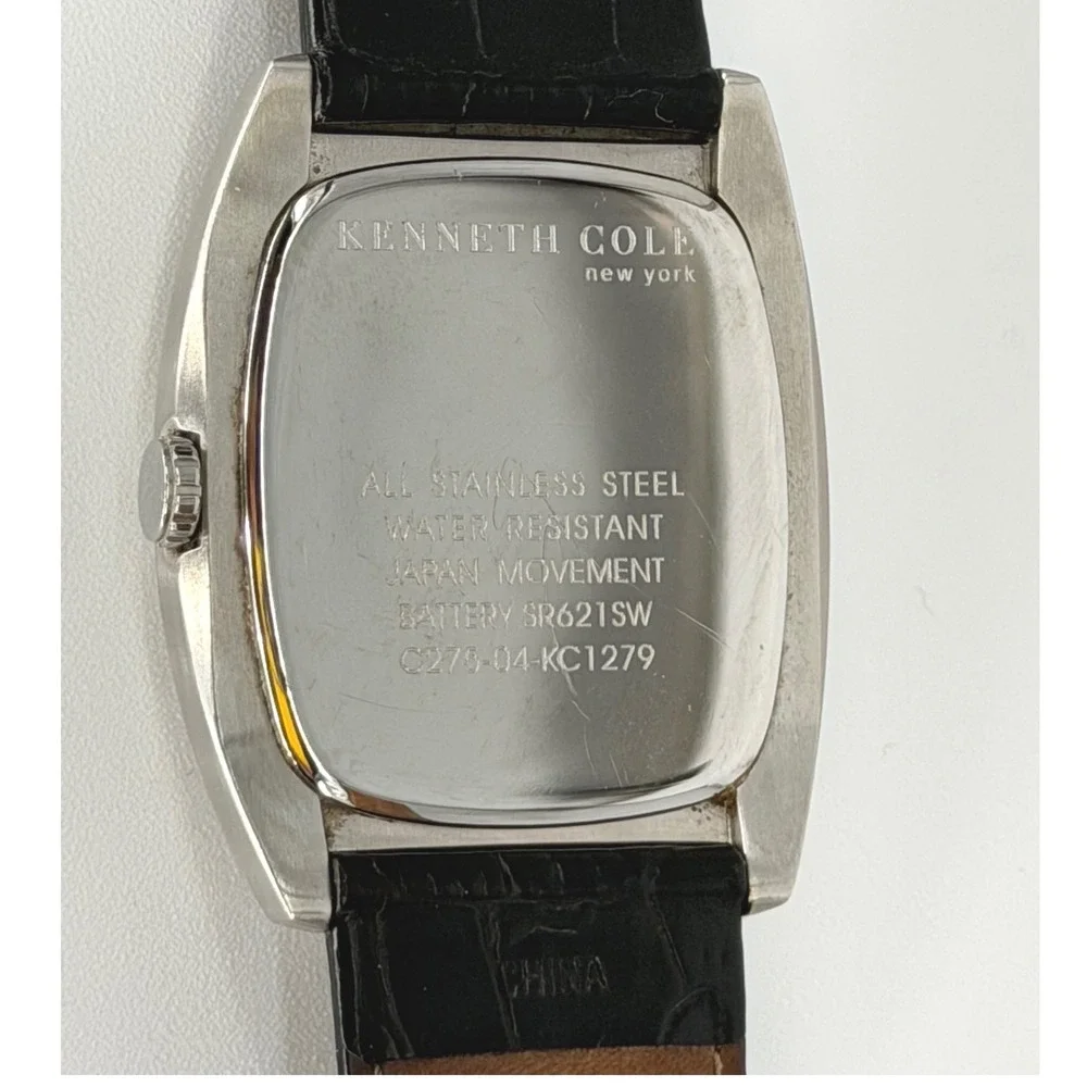 Kenneth Cole‎ New York Stainless Steel Leather Band Watch C275-04-KC1279 99-17